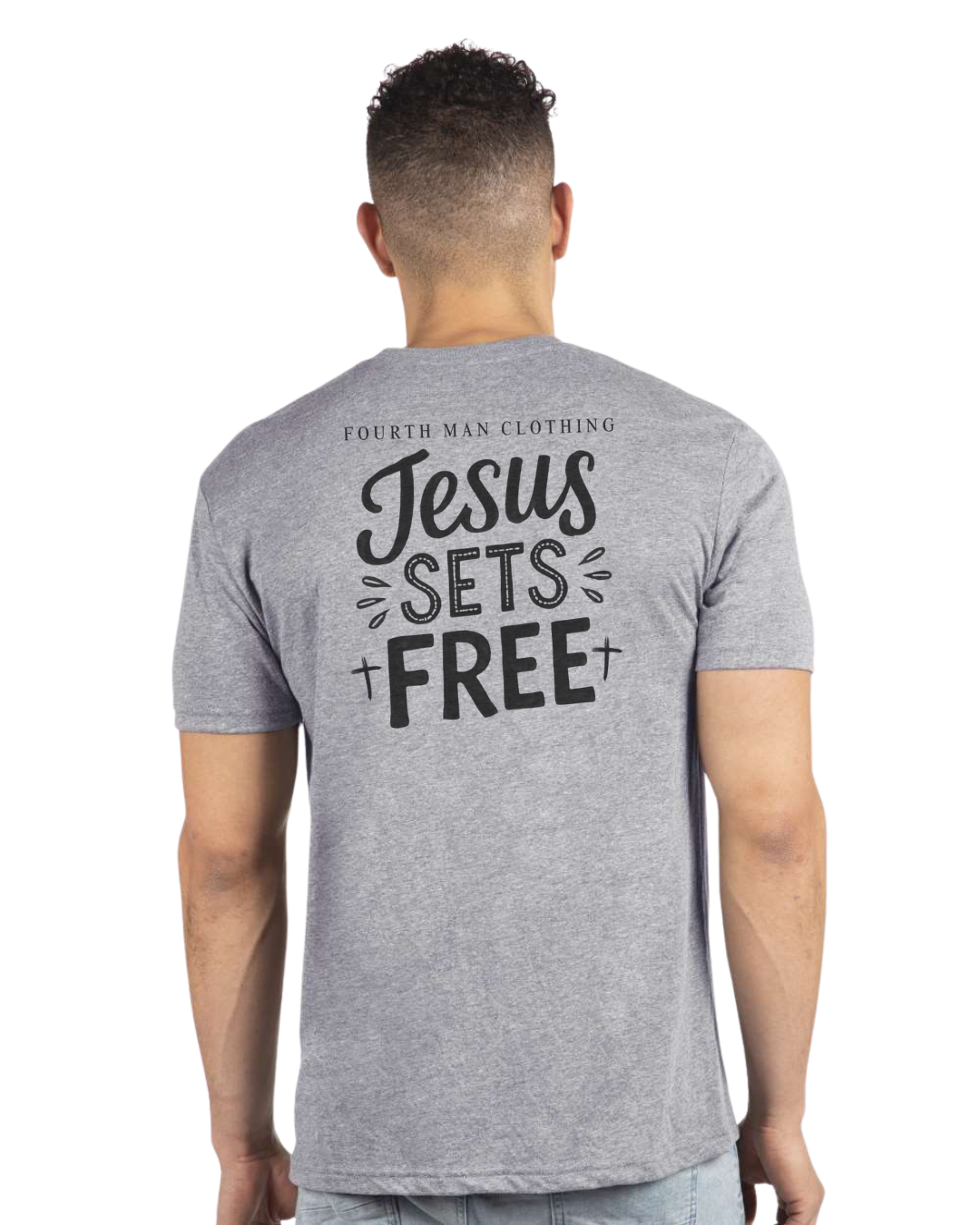 Jesus Sets Free - Branded T-Shirt: Fourth Man Clothing