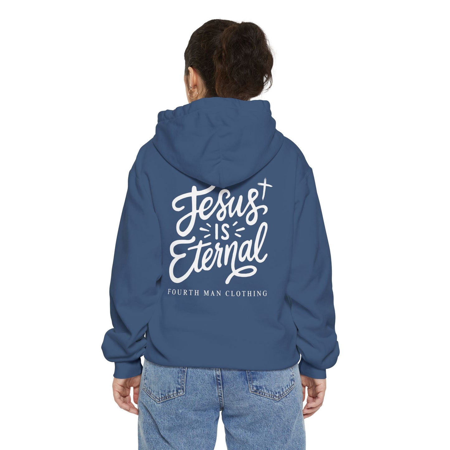 Jesus Is Eternal - Branded Hooded Sweatshirt: Fourth Man Clothing
