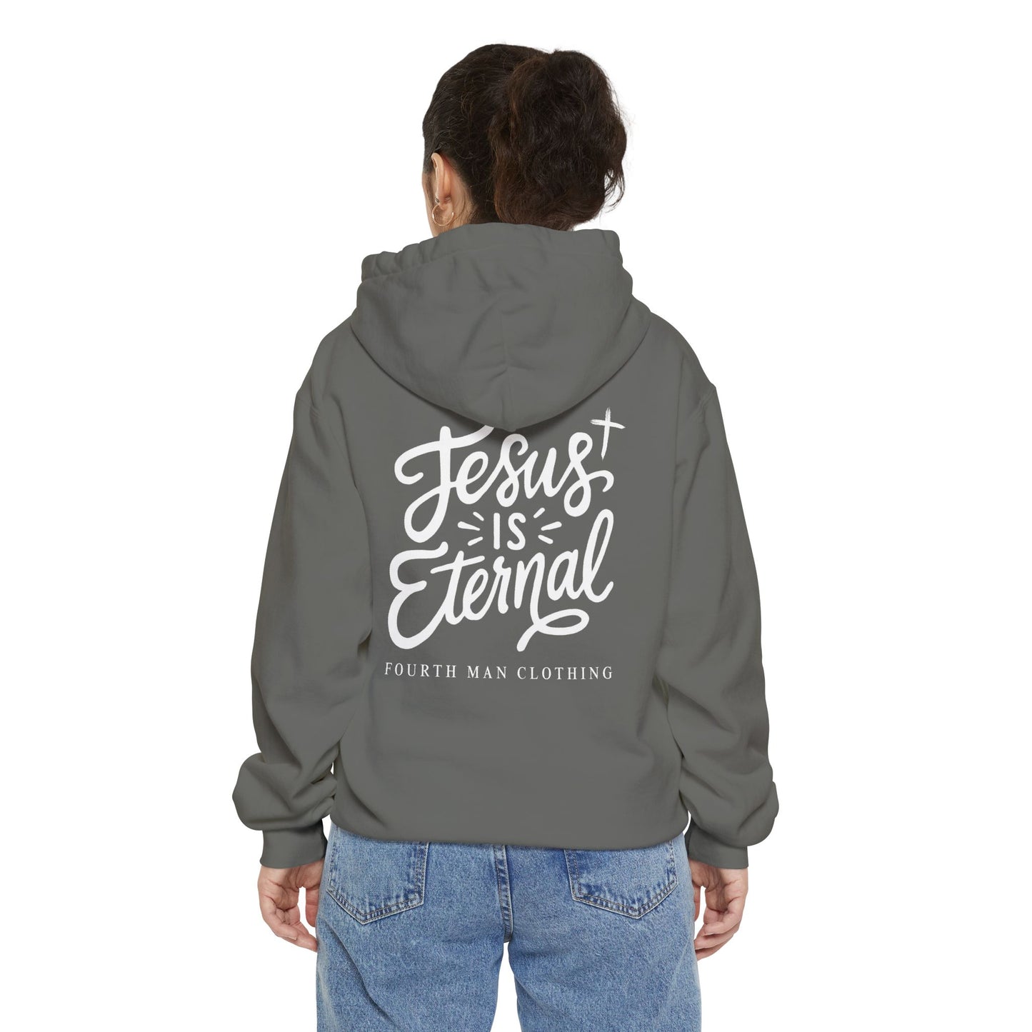 Jesus Is Eternal - Branded Hooded Sweatshirt: Fourth Man Clothing