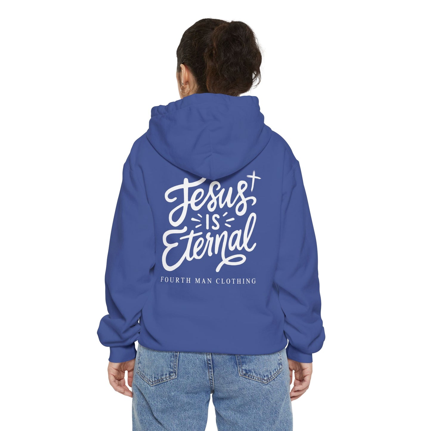Jesus Is Eternal - Branded Hooded Sweatshirt: Fourth Man Clothing