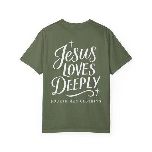 Jesus Loves Deeply - Branded T-Shirt: Fourth Man Clothing
