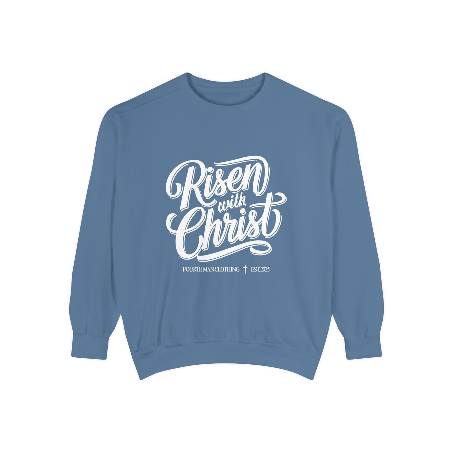 Risen With Christ Sweatshirt — Christian Easter Scripture Pullover
