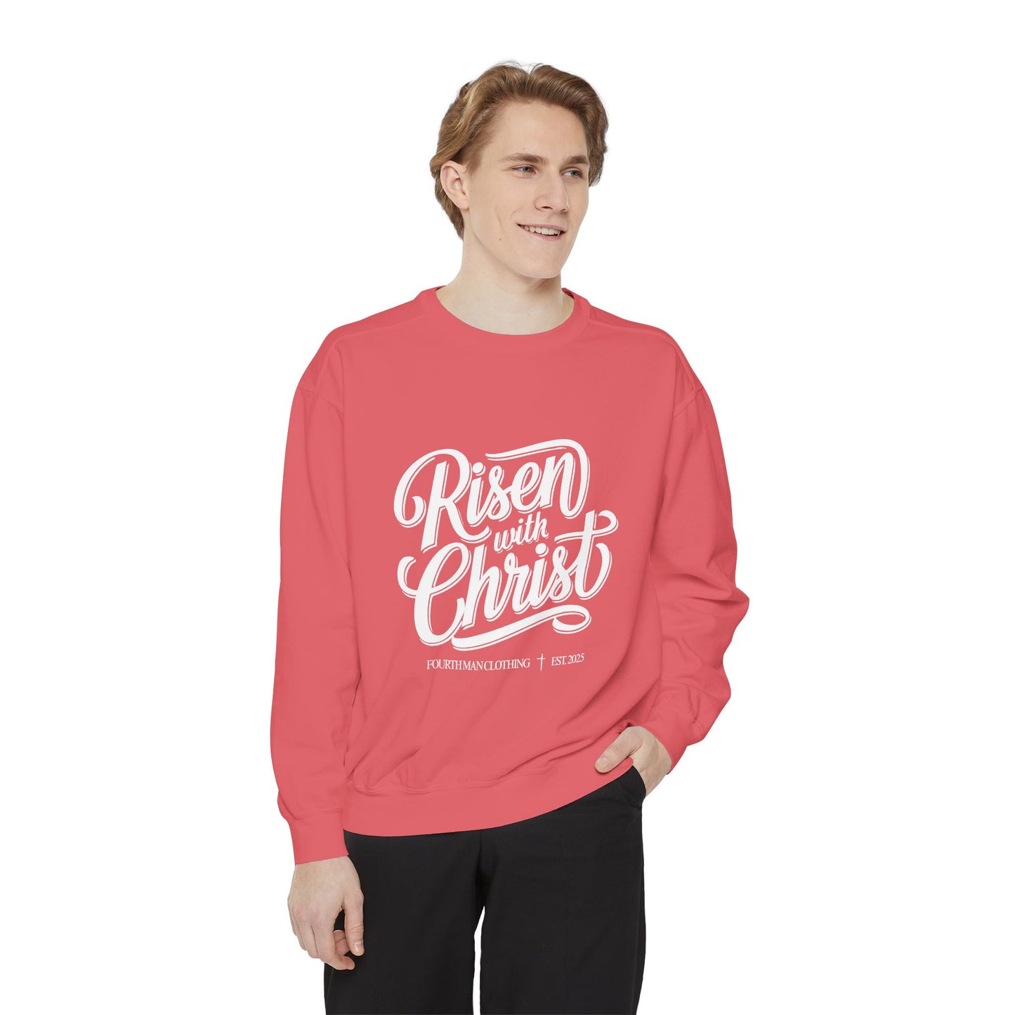 Risen With Christ Sweatshirt — Christian Easter Scripture Pullover