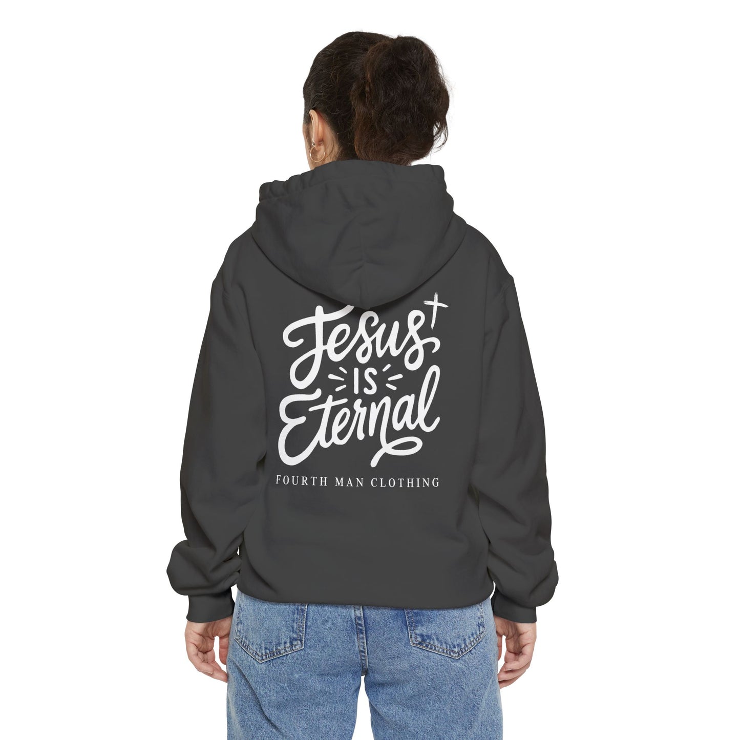 Jesus Is Eternal - Branded Hooded Sweatshirt: Fourth Man Clothing