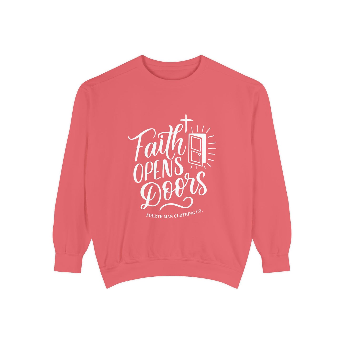 Faith Opens Doors - Branding Sweatshirt: Fourth Man Clothing