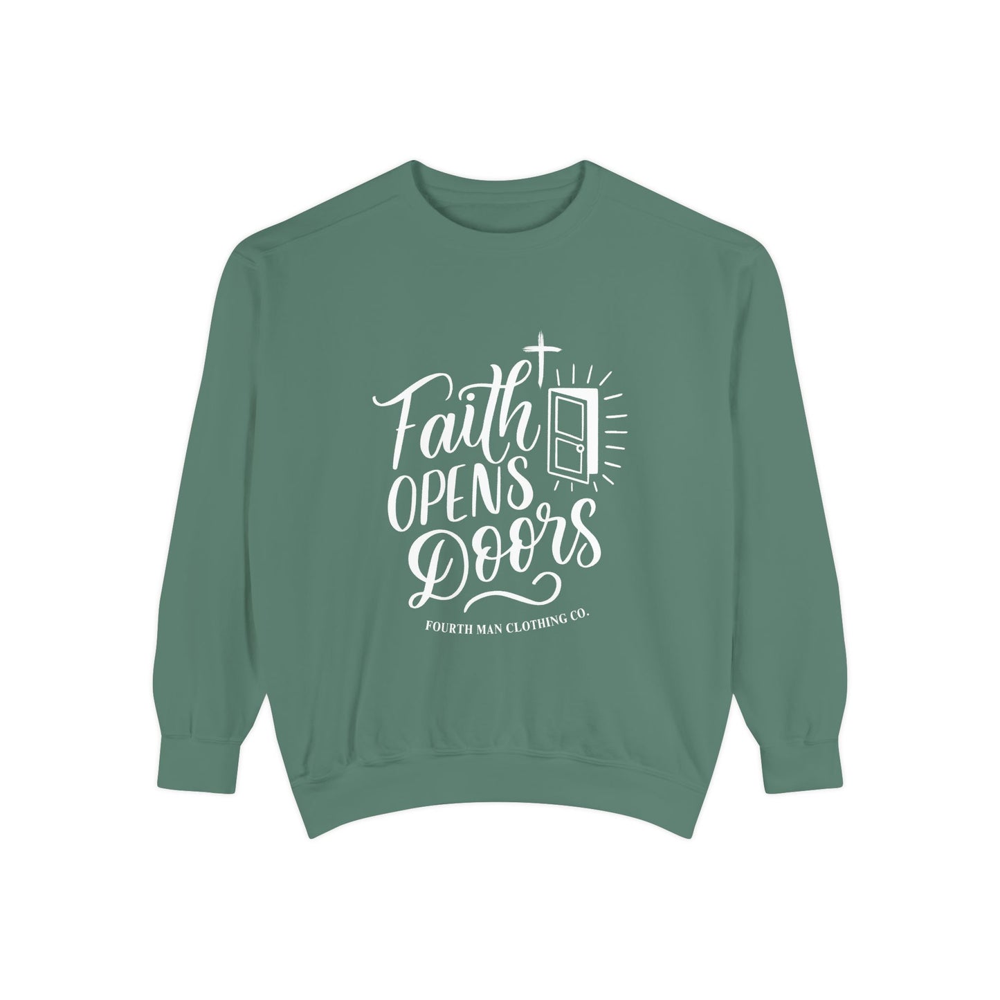 Faith Opens Doors - Branding Sweatshirt: Fourth Man Clothing