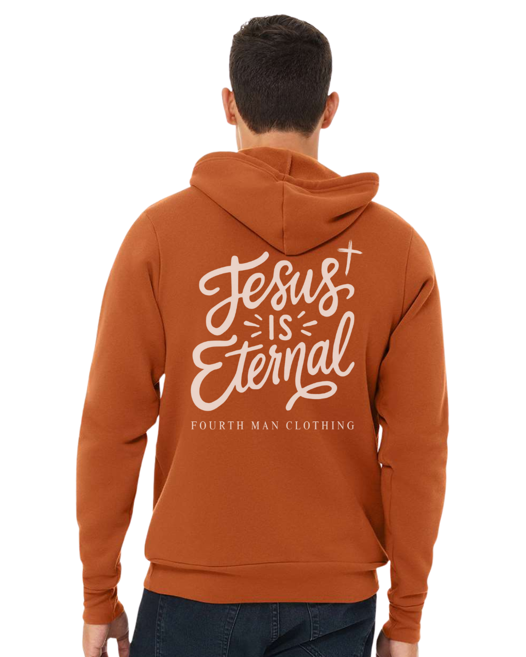 Jesus Is Eternal - Branded Hooded Sweatshirt: Fourth Man Clothing