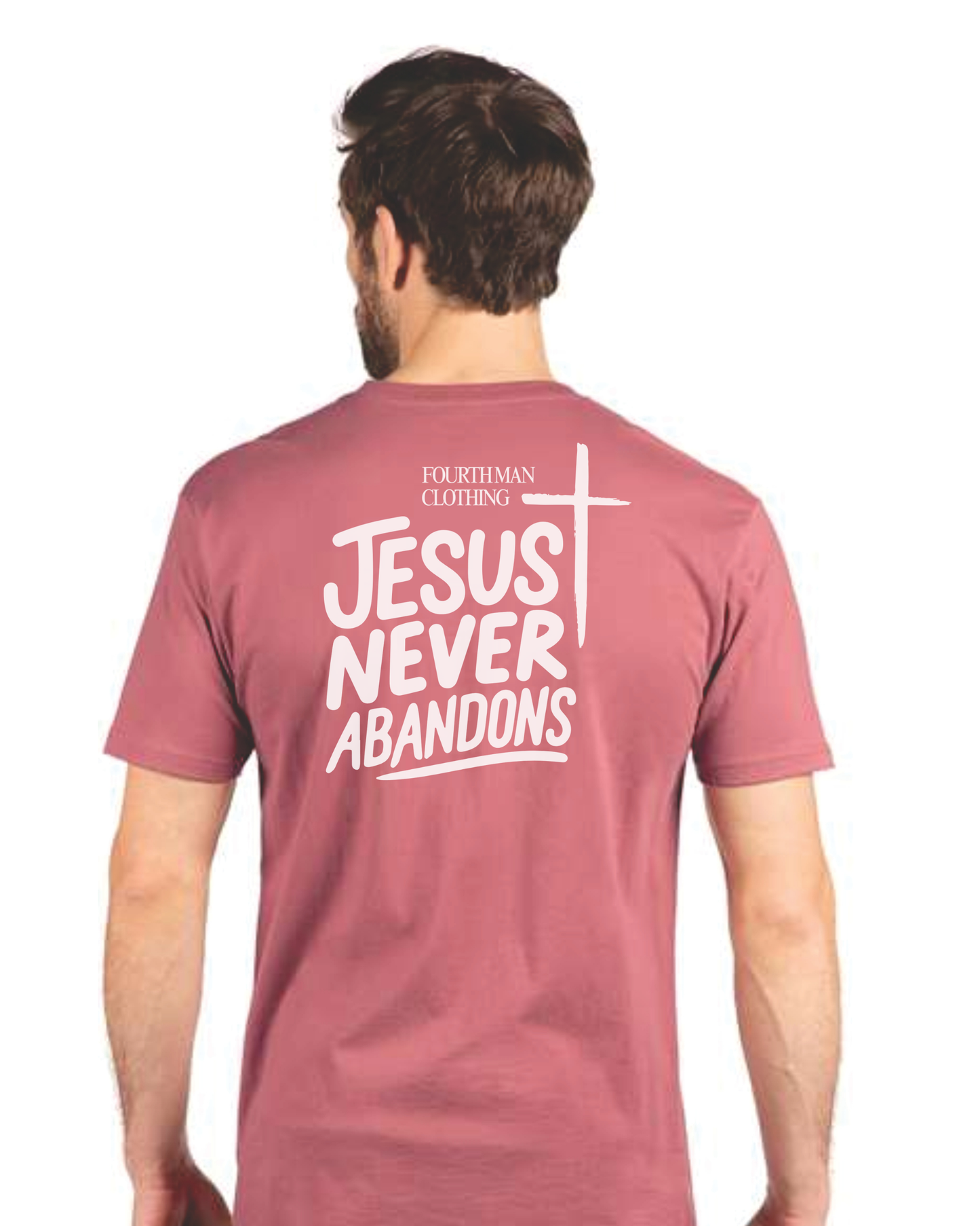 Jesus Never Abandons - Branded T-Shirt: Fourth Man Clothing