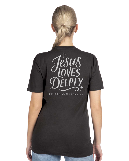Jesus Loves Deeply - Branded T-Shirt: Fourth Man Clothing