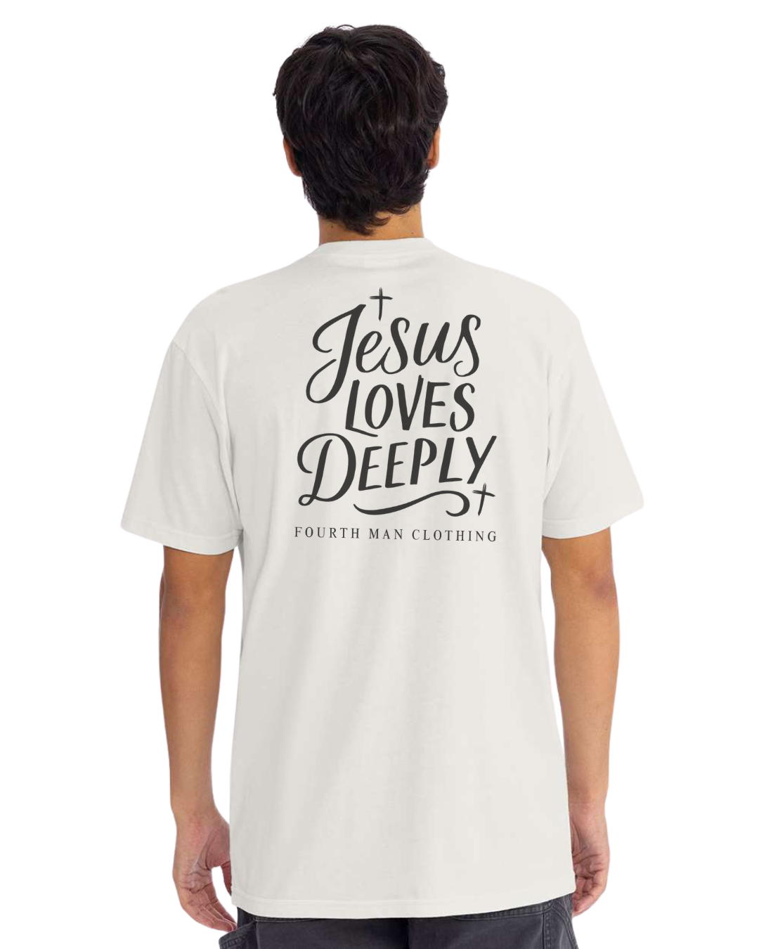 Jesus Loves Deeply - Branded T-Shirt: Fourth Man Clothing