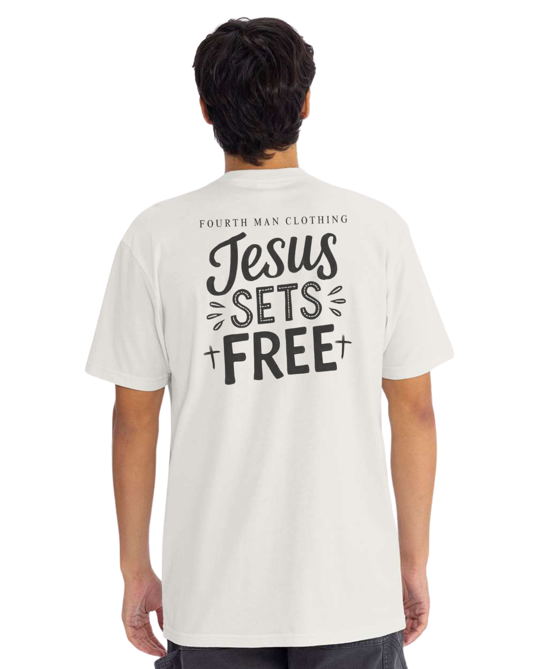 Jesus Sets Free - Branded T-Shirt: Fourth Man Clothing