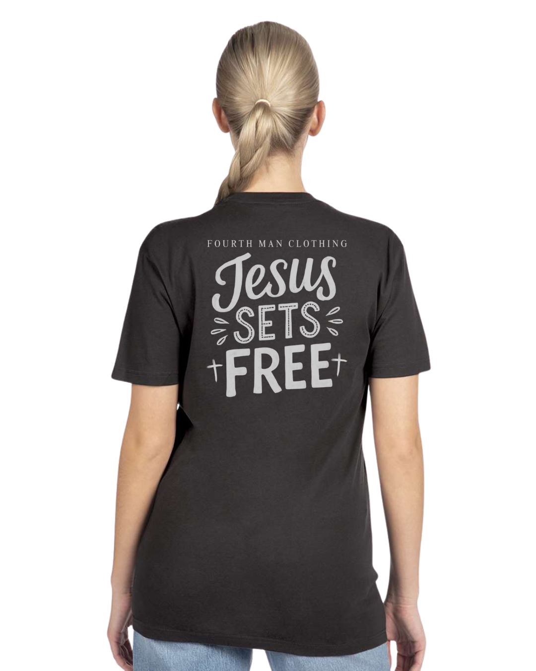 Jesus Sets Free - Branded T-Shirt: Fourth Man Clothing
